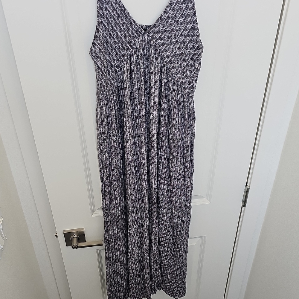 Final Touch Black and White Patterned Maxi Dress